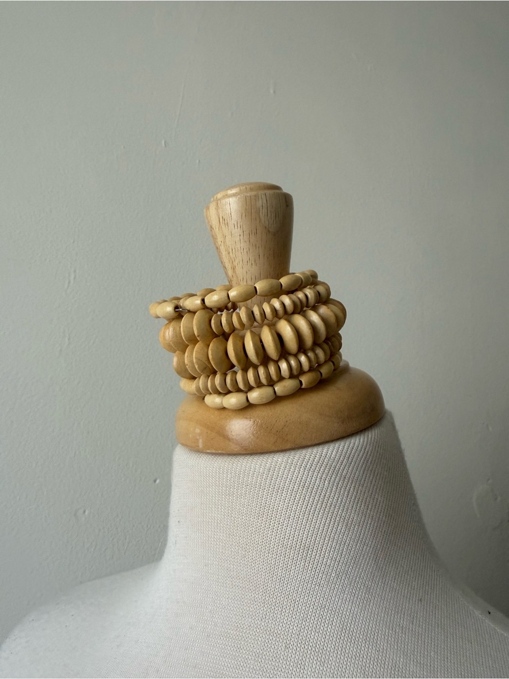 Wood Bead Bracelet Set Boho Layered Wrap Bracelets
